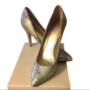 BCBGeneration Metallic Python heels. Size 8.5